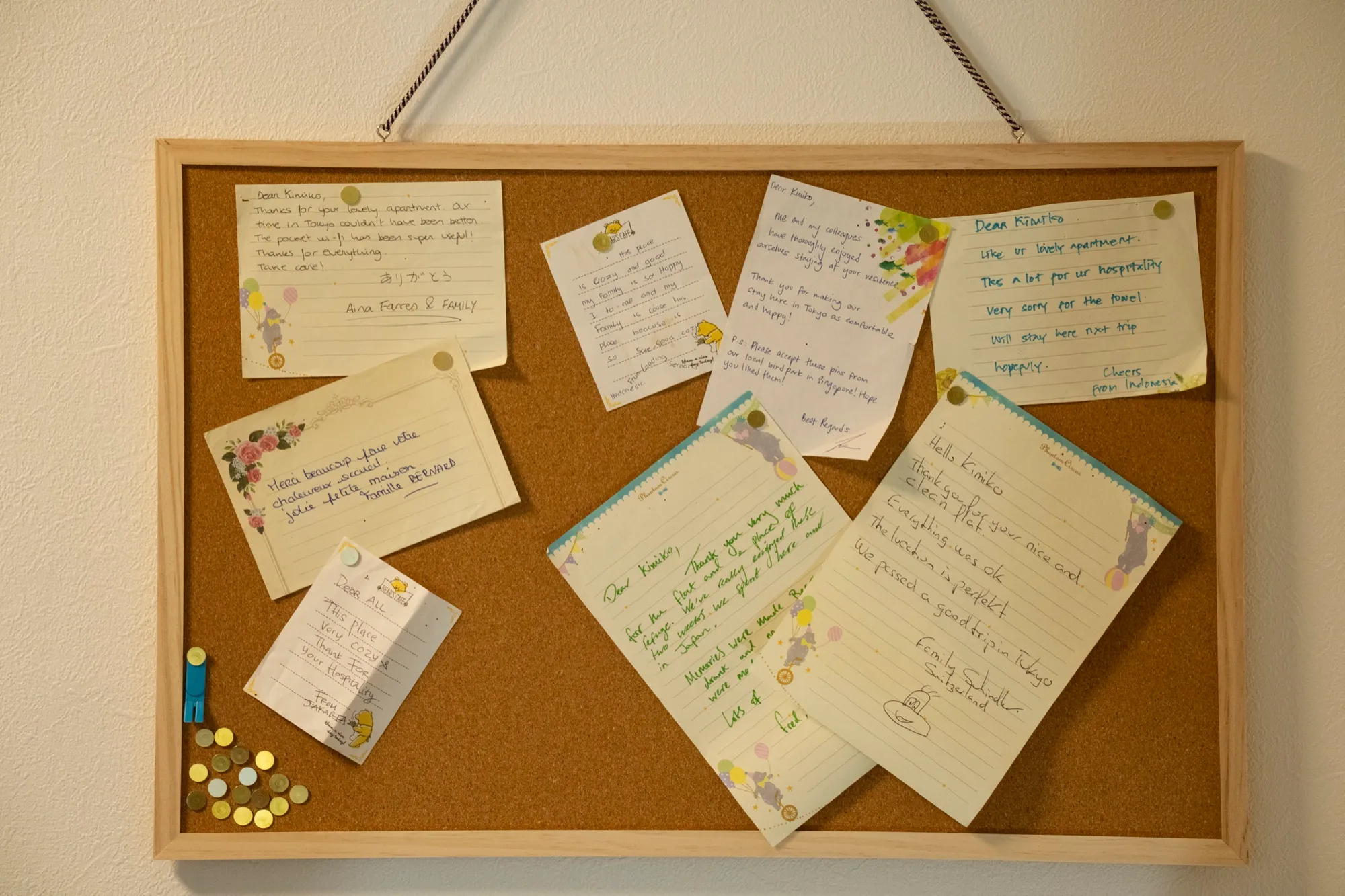 Guest thank-you notes from around the world